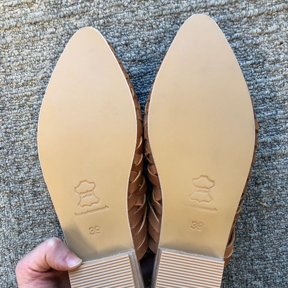 St. Agni Paris Woven Mule in Vintage Tan size 39 - Picture 4 of 5